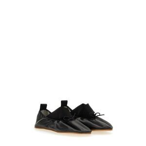 REPETTO Women's Leather Ballerina Flats with Elasticated Upper Women BLACK